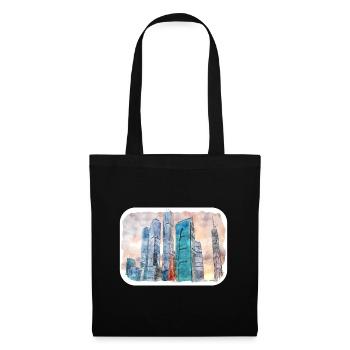 Moscou Russie Aquarelle Sketch Illustration - Sac en tissu - noir - Devant