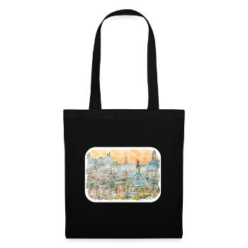 Rome Italie Aquarelle Esquisse Dessinée Illustration - Sac en tissu - noir - Devant