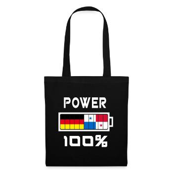 Allemagne et Panama Power 100% - Sac en tissu - noir - Devant