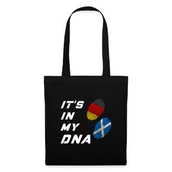 In meiner DNA Deutschland und Schottland - Stoffbeutel - Schwarz - Vorne
