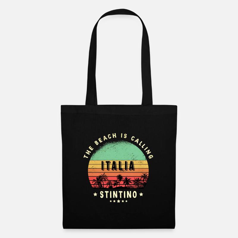 Stintino Italien Strand Design - Stoffbeutel - Schwarz