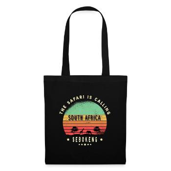 Motif safari Sebokeng en Afrique du Sud - Sac en tissu - noir - Devant