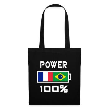 Le Brésil et la France alimentent 100% - Sac en tissu - noir - Devant