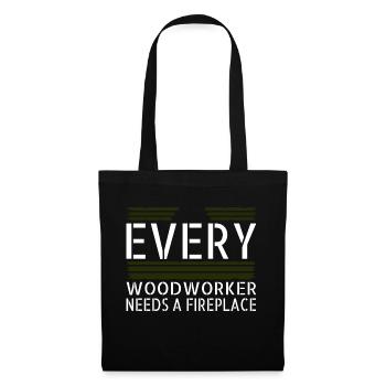 tools hobbyists carpenter funny tshirts - Stoffbeutel - Schwarz - Vorne