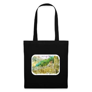 England UK Watercolor Sketch Painting Illustration - Tote Bag - black - Front