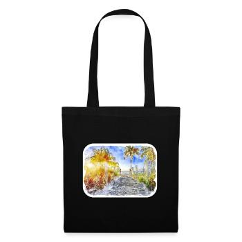 Florida USA Watercolor Sketch Drawn Illustration - Tote Bag - black - Front