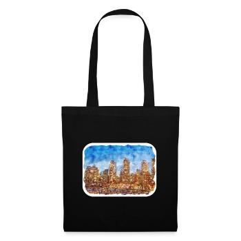 Vancouver Canada Aquarelle Sketch Illustration - Sac en tissu - noir - Devant