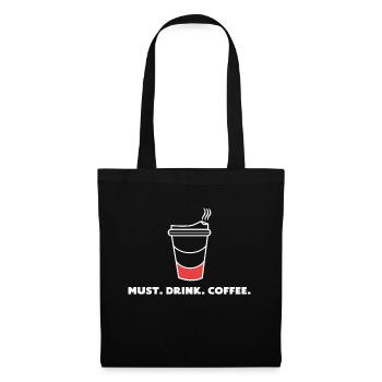 Coffee Lovers Coffee Drink Saying Caffeine - Tote Bag - black - Front