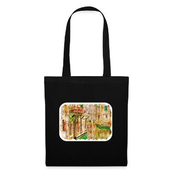 Venice Italy Watercolor Sketch Illustration - Tote Bag - black - Front