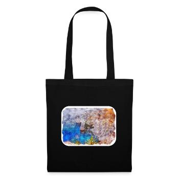 Malta Landmark Watercolor Sketch Paint Illustratio - Tote Bag - black - Front