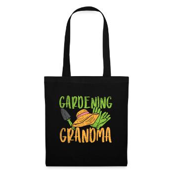 Jardinage Grand-mère - Sac en tissu - noir - Devant
