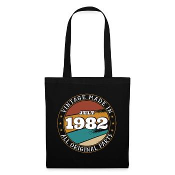 Juli 1982 - 40. Geburtstag Geschenk. Awesome. - Stoffbeutel - Schwarz - Vorne