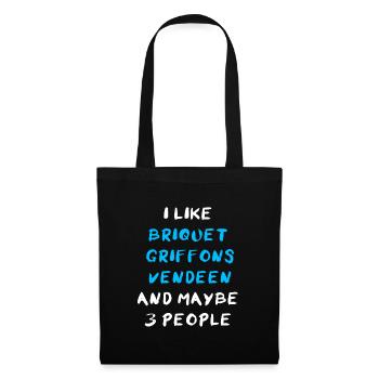 Briquet Griffon Vendeen - Sac en tissu - noir - Devant
