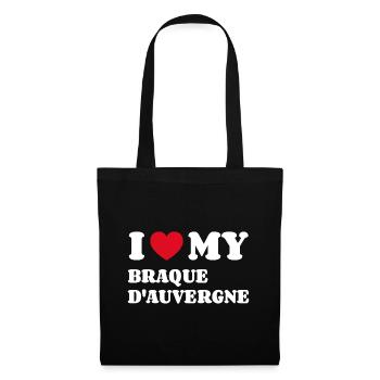 I Love My Braque d'Auvergne - Tote Bag - black - Front