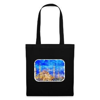 Dinde Aquarelle Esquisse Dessinée à la main Illustration - Sac en tissu - noir - Devant