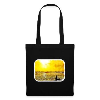 Indonésie Aquarelle Esquisse Dessinée à la Main Peinture - Sac en tissu - noir - Devant