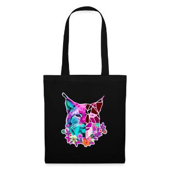 Lynx Cat Couleurs d’été - Sac en tissu - noir - Devant