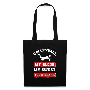 Volleyball Player Ball Heartbeat - Tote Bag - black - Front