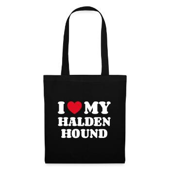 I Love My Halden Hound - Stoffbeutel - Schwarz - Vorne