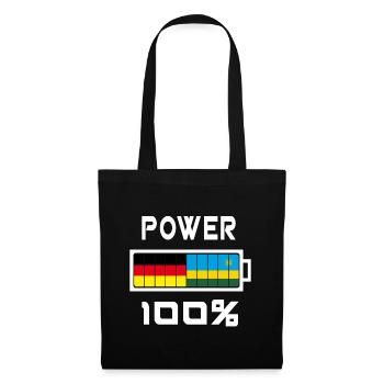 Deutschland und Ruanda Power 100% - Stoffbeutel - Schwarz - Vorne