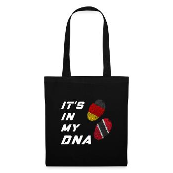 In meiner DNA Deutschland / Trinidad und Tobago - Stoffbeutel - Schwarz - Vorne