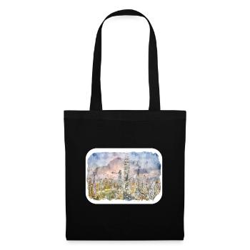 Malaisie Aquarelle Esquisse Dessinée à la Main Illustration - Sac en tissu - noir - Devant