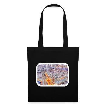 Busan South Korea Watercolor Sketch Illustration - Tote Bag - black - Front