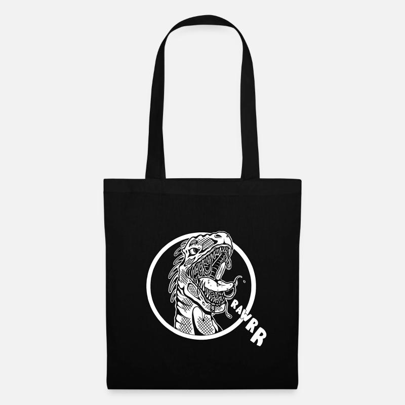 Dinosaurier T-Rex Rawr - Stoffbeutel - Schwarz