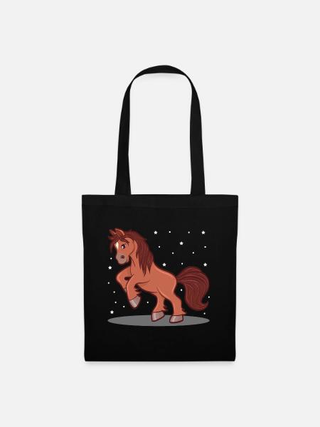 Life Is Better With Horses Design Horsing Shirt - Stoffbeutel - Schwarz
