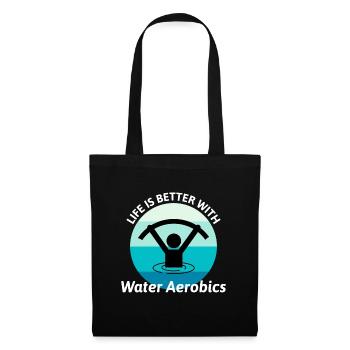 Wassergymnastik Aquatische Fitness Aqua Exercise - Stoffbeutel - Schwarz - Vorne