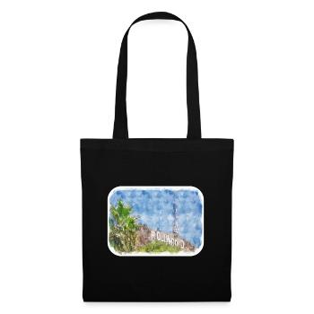 Illustration de croquis à l’aquarelle de Californie usa - Sac en tissu - noir - Devant