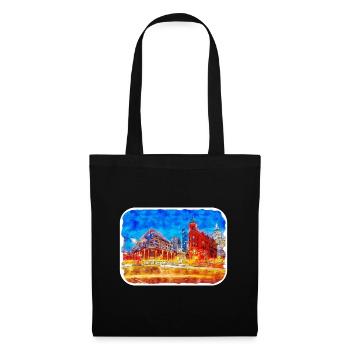 Canada Aquarelle Sketch Illustration dessinée à la main - Sac en tissu - noir - Devant