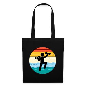 Wasser Aqua Aerobic Aquatic Fitness Vintage Retro - Stoffbeutel - Schwarz - Vorne