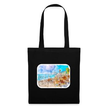 Spain Watercolor Sketch Hand Drawn Illustration - Tote Bag - black - Front