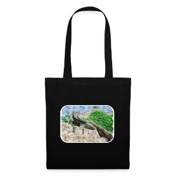 Illustration de l’esquisse à l’aquarelle de Pékin - Sac en tissu - noir - Devant