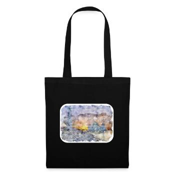 Malaisie Aquarelle Esquisse Dessinée à la Main Illustration - Sac en tissu - noir - Devant