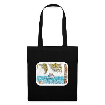 Mexique Aquarelle Esquisse Dessinée à la main Illustration - Sac en tissu - noir - Devant