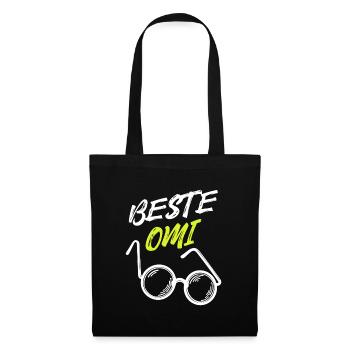 Beste Omi Oma Seniorin Brille Großmutter Statement - Stoffbeutel - Schwarz - Vorne