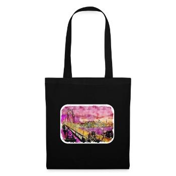 Illustration de croquis à l’aquarelle de Californie usa - Sac en tissu - noir - Devant