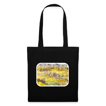 Tuscany Italy Watercolor Sketch Illustration - Tote Bag - black - Front