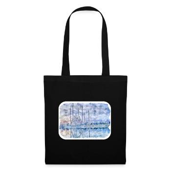 Istanbul Turkey Watercolor Sketch Draw Drawing - Tote Bag - black - Front