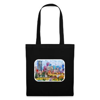 Canada Aquarelle Sketch Illustration dessinée à la main - Sac en tissu - noir - Devant