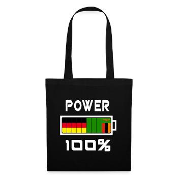 Deutschland und Sambia Power 100% - Stoffbeutel - Schwarz - Vorne