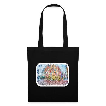 Ireland UK Watercolor Sketch Painting Illustration - Tote Bag - black - Front