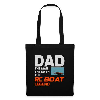Rc Boat Racing Dad Race Motorboot Vatertag - Stoffbeutel - Schwarz - Vorne