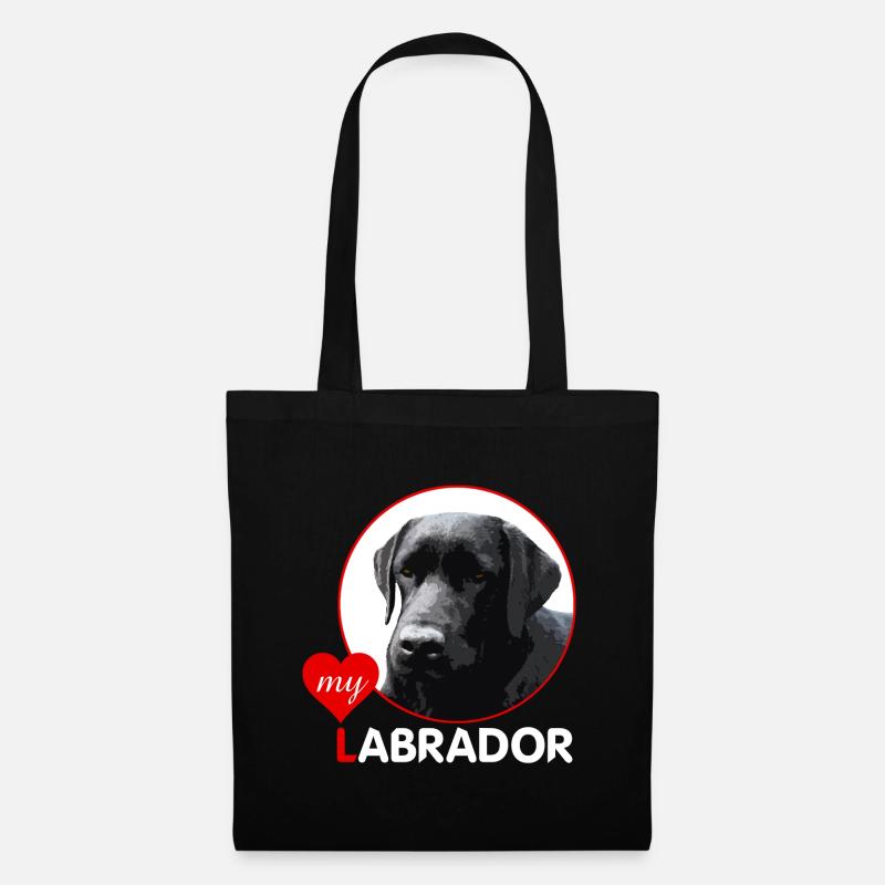 love my labrador - Stoffbeutel - Schwarz