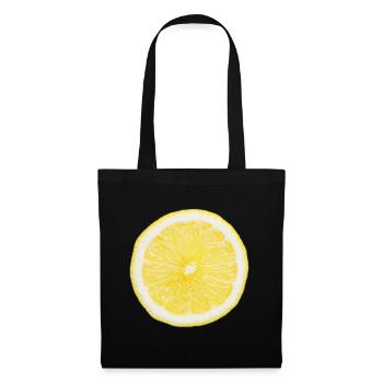 Demi-citron - Sac en tissu - noir - Devant