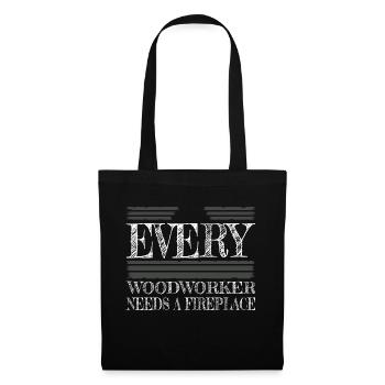 forester fun lumber woodworker carpenter joke - Tote Bag - black - Front