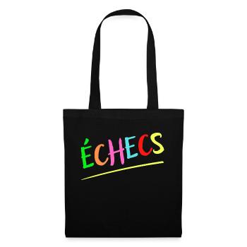 ÉCHECS MULTICOLORE ENFANTS CADEAU - Sac en tissu - noir - Devant