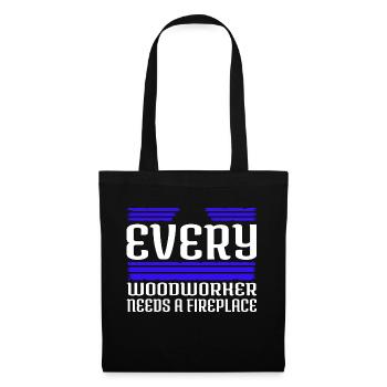 carpenter funny tshirts awesome dad forest work - Tote Bag - black - Front